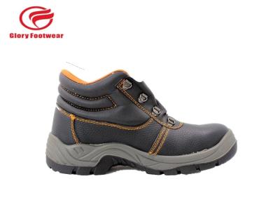 Double Density PU Outsole Steel Toe Work Shoes With Embossed Leather / Breathable Lining