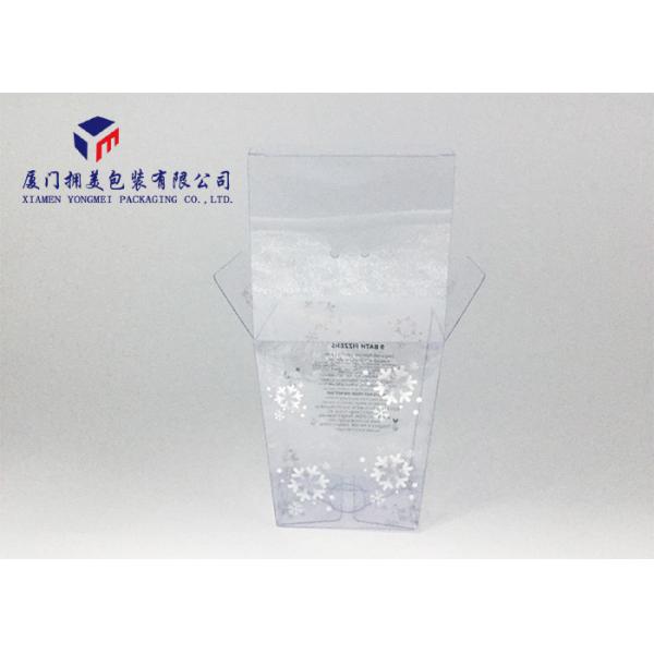 Snowflake Patterns Clear Plastic Box Packaging 10cm*10cm Width Top Height 11cm