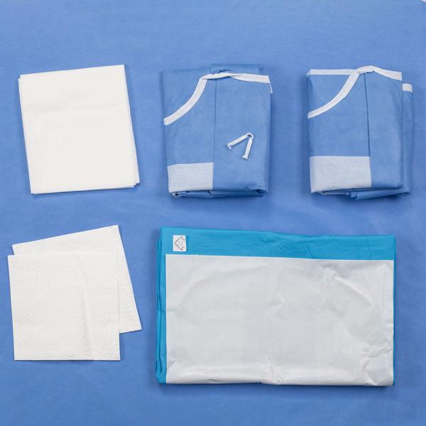 Disposable sterile surgical C-section pack / cesarean section kit