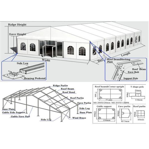 12*24m Circus Industrial Marquee Event Church Wedding Tent