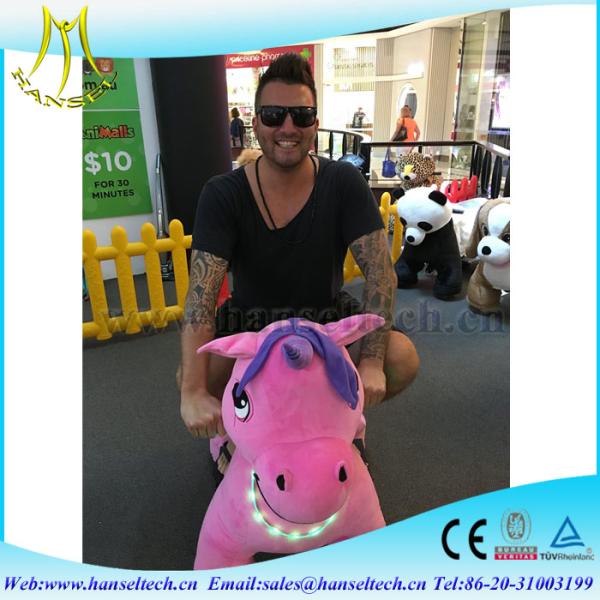 Hansel kid animal plush rider theme park games for sale electronical kids play park games indoor kids fun swing rides