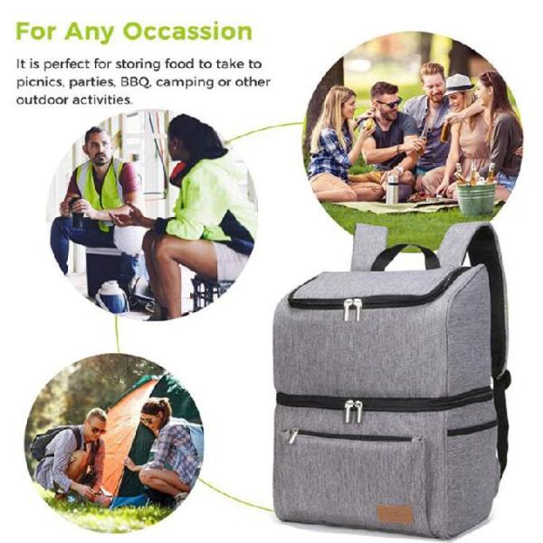 32 охладитель обеда двойной палуба 1680D Оксфорда консервных банок мягкий, который встали на сторону