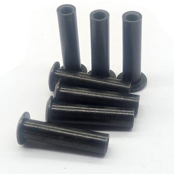 Hollow Iron Rivet Flat Head / Round Head Black Stainless Steel Rivets