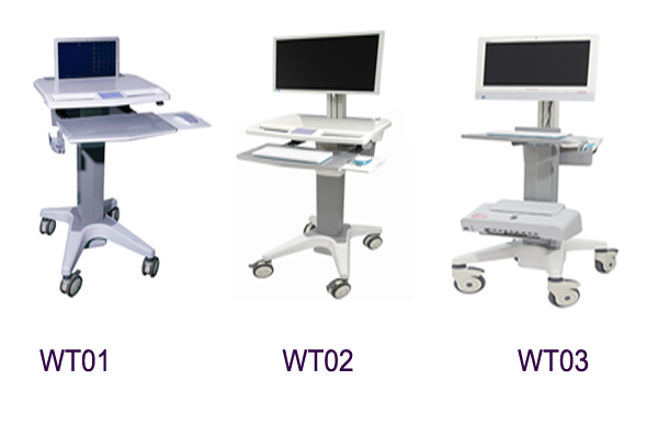 ABS Hospital Furniture Workstation Notebook Mobile Medical Computer Trolley (ALS-WT01)