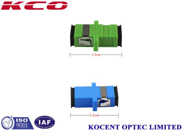 Sc optique d'adaptateur de fibre de vert bleu/UPC, Sc/RPA avec le simplex de bride