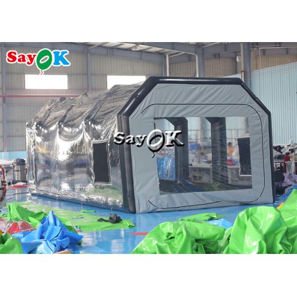 Clear Inflatable Tent 8x4x3mH Black Portable Inflatable Air Tent Airtight Car Spray Booth