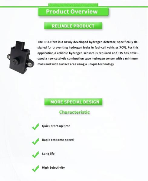 Sensor de vazamento de hidrogénio FH2-HY04Y ODM personalizado para módulo de detecção de cilindros