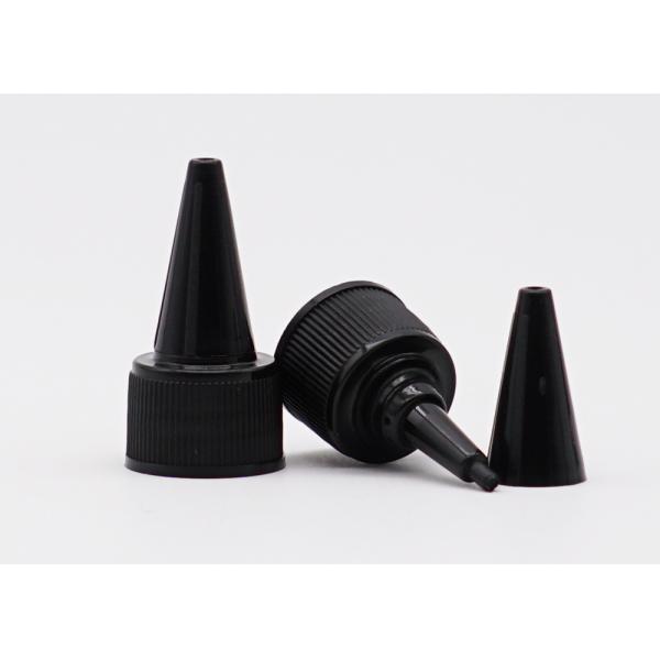 Закрытие завинчивых пробок 18мм 20мм 24мм длинного сопла твердое черное пластиковое 28мм ребристое