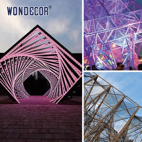 Полые кубические скульптуры из полированной стали для наружного использования