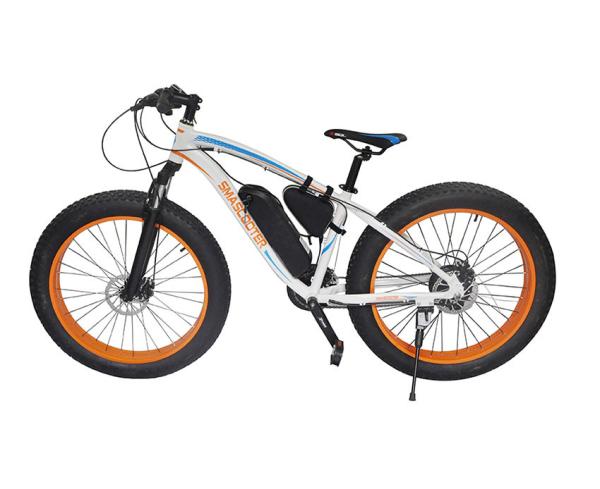 48v Electric Mountain Bike , Front Disc Brake Electric Powered Bicycle Brushless Motor