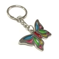 Manufacturer New design translucent enamel transparent custom Nickel 2D Cute hard enamel plant flower shape metal Keychain
