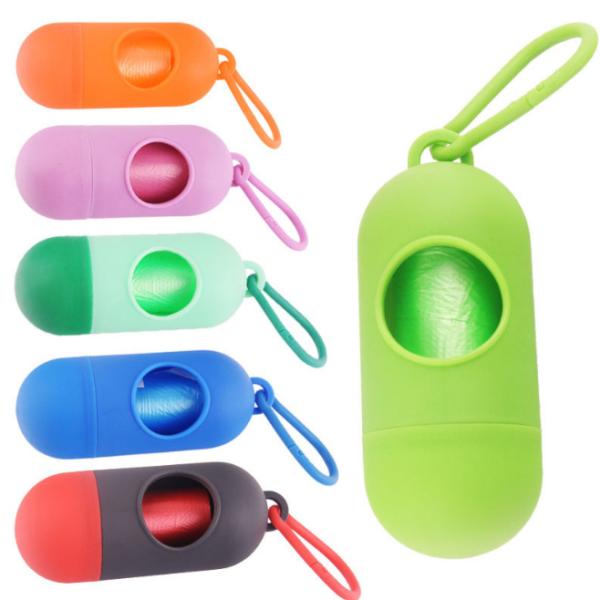 Plastic Dog Waste Bag Holders Customized Dog Poop Bag Carriers Colorful