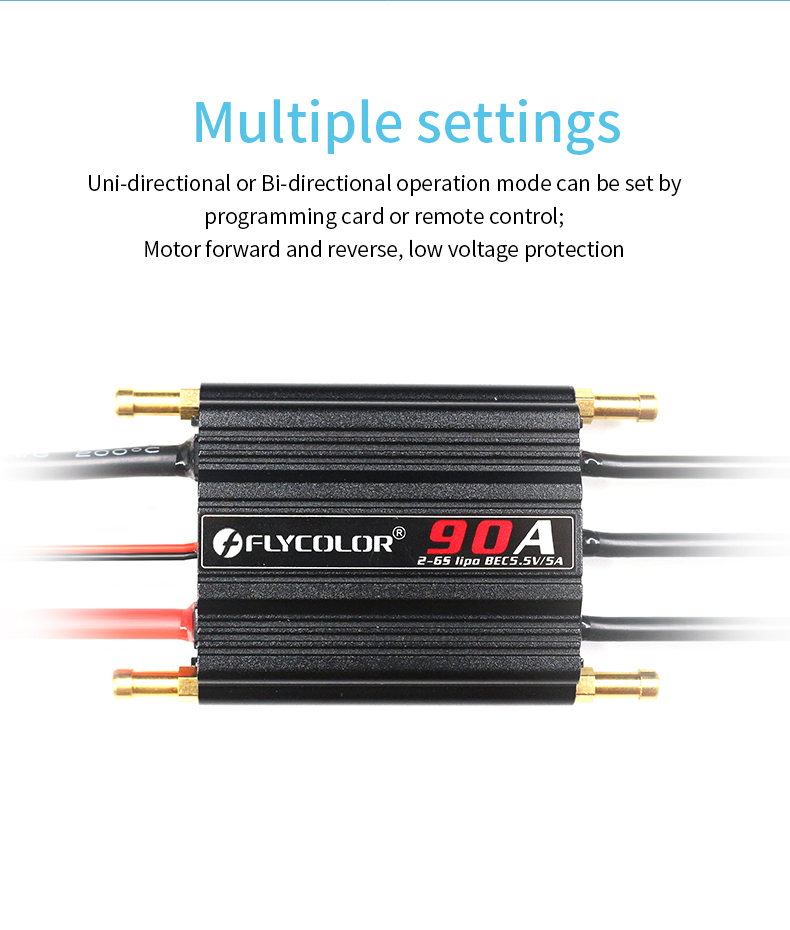 Flycolor FlyMonster 70A Waterproof Brushless ESC 2-6S Lipo Speed Controller BEC Water Cooling System RC Boats Plastic
