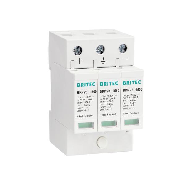 1500V 40kA 3P PV Surge Arrester DC SPD for Solar Power Surge Protection solar dc spd solar voltage suppression