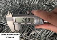 2.8mm Diâmetro Diamante Chain Link Cercas 8 pés de altura Galvanizado