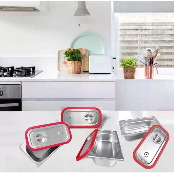 Лоток с крышкой, лоток еды нержавеющей стали кухни шведского стола нержавеющей стали