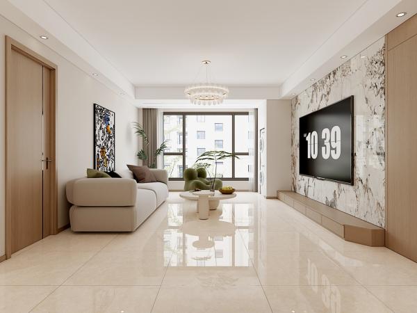 Light Yellow Marble 800x800mm Non-slip Polished Glazed Porcelain Tiles For Office