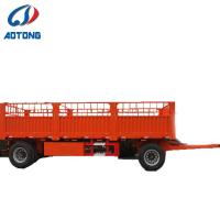 Durable 3 Axle 12 Wheels Drawbar Full Trailer With Side Wall