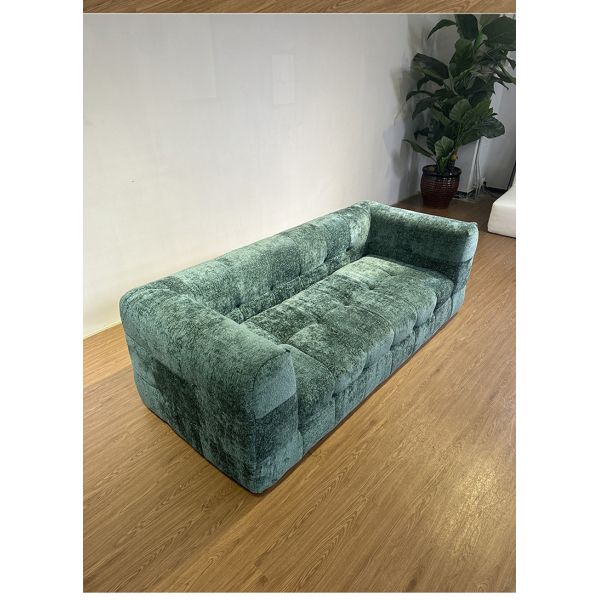 Custom Tufted Vacuum Compressed Sofa Bed Straight Corduroy High Density Sponge Filling Living Room Apartment Modular Sofa