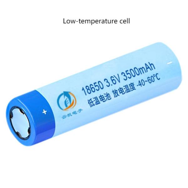 3.6V 3500mAh 18650 Низкотемпературная батарея Литий цилиндрический элемент