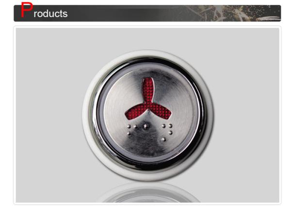 Stainless Steel Elevator Push Button 24DCV with Hole Size D37mm