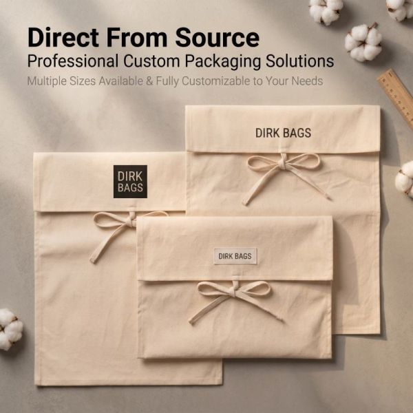 OEM ODM Logo Size Reusable Cotton Fabric Dust Bag, Cover Bags, 100% Natural Muslim Cotton Envelope Gift Packaging Pouch Dust Bag For Clothes Lingerie Storage