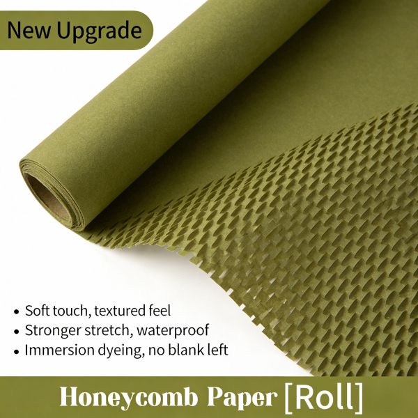 Green Protective Honeycomb Paper Sheet 30cm Cushioning Wrap 200m