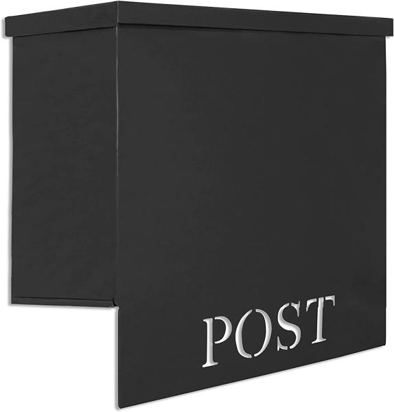 Rust Proof Iron Wall Mount Post Box Large Capacity Mailbox for Outdoor Modern Design