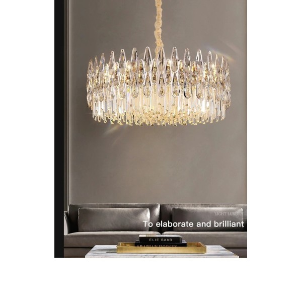 Duplex Building Living Room Chandelier Building Stairway Long Chandelier Luxury Crystal Lamp(WH-CY-269)