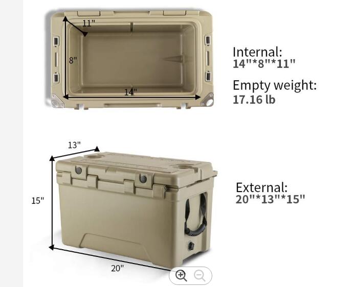 Конструкция более крутой коробки 35 QT Rotomolded сверхмощная для прочной на открытом воздухе пользы