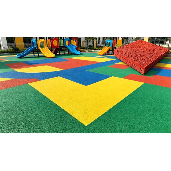 Eco Friendly EPDM Rubber Flooring Recycled EPDM Rubber Tiles 10mm - 15mm