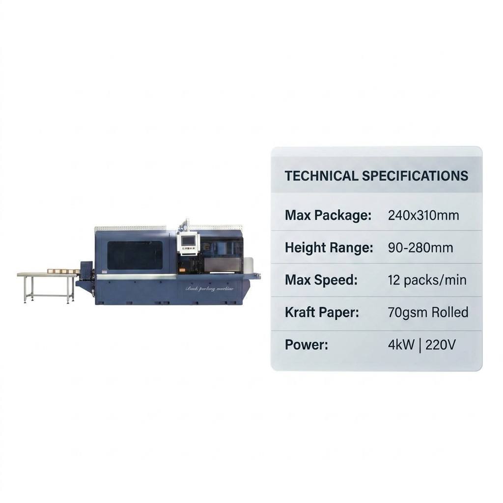 Industrial Book Stack Kraft Paper Packer with Servo Drive for Continuous Operation