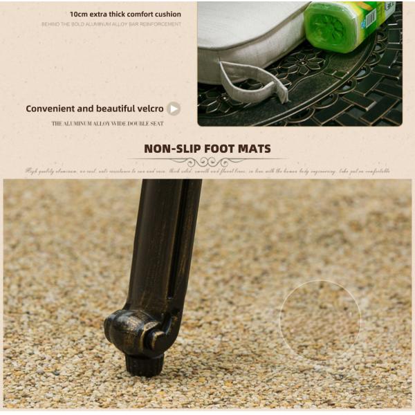 Courtyard Cast Aluminum Patio Barbecues Table And Chairs Sets