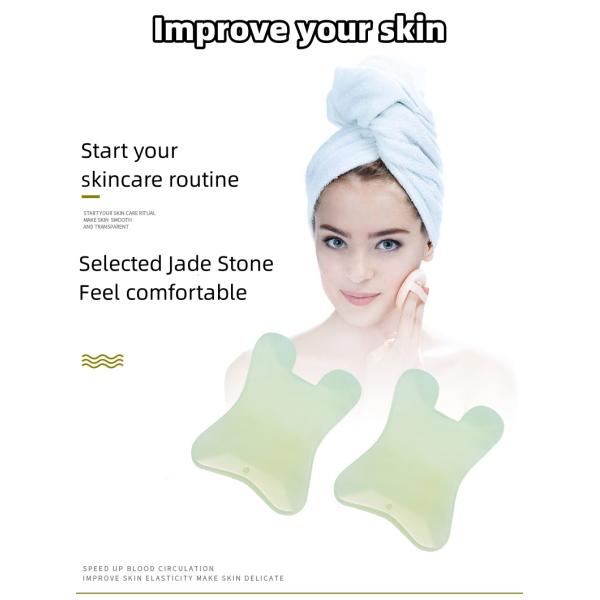 2024 Natural U Shape Xiuyan Jade Gua Sha Scraping Massage Board for Full-body Massage Facial Massager Skin Beauty Tool