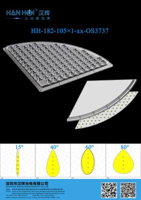 Waterproof Court Lamp Lens 3737/5050 LEDs 105pcs Optical PC