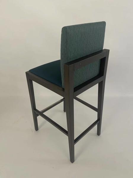 High Density Sponge Wrapped Upholstered Barstool Chair For Apartment