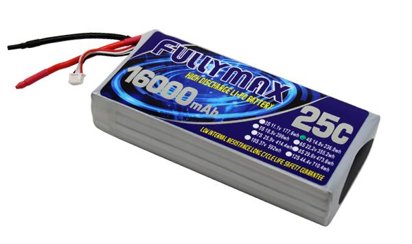 разрядка 14,8 высокого темпа воздушных судн батареи 4s 16000mah 25C 4s v Lipo электрическая