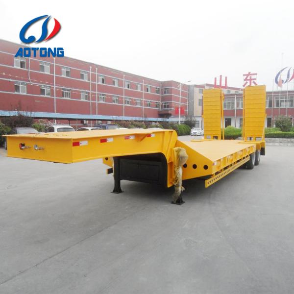 2 Axles 30 Ton 50 Tons 60 Ton Gooseneck Excavator Transporting Lowboy Low Bed Loader Lowbed Semi Truck Trailer