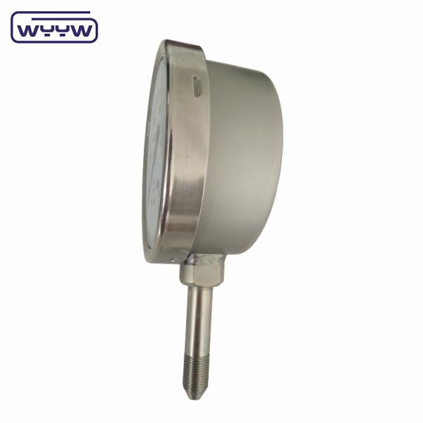Medidor de pressão industrial de aço inoxidável, com manômetro de pressão 4 de 100 mm, cheio de óleo