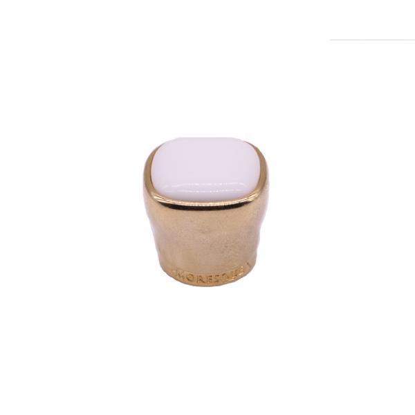 Fashion Elegent Gold Zinc Alloy Perfume Bottle Caps , Cosmetic Bottle Caps With Logo