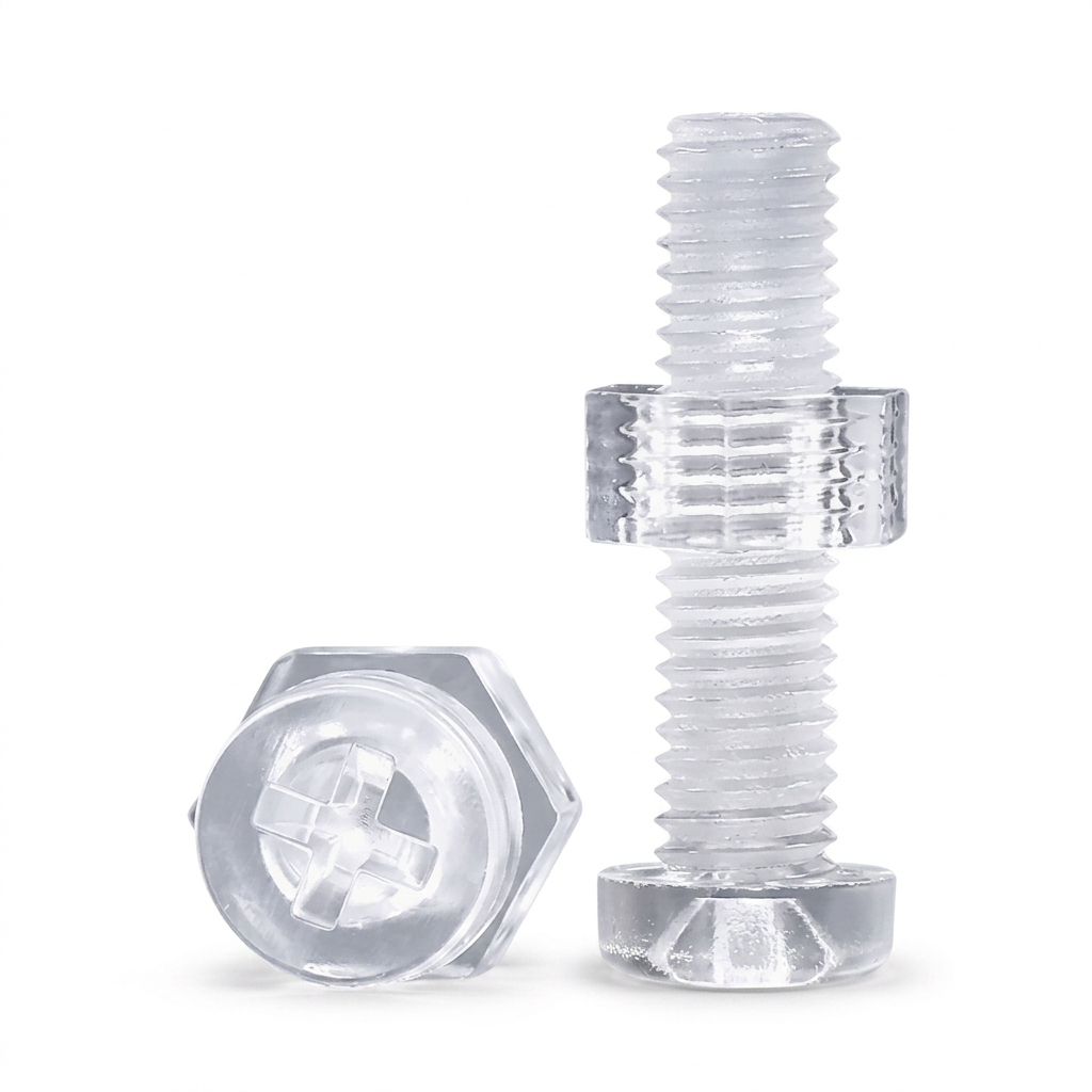 Polycarbonate Transparent Screws and Nuts Phillips Pan Head Clear Plastic Bolts M2 M3 M4 M5 M6 Heat Resistant