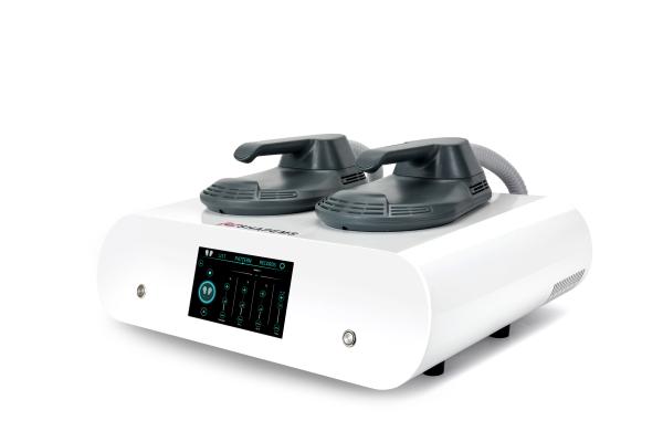 Máquina de escultura do músculo do braço traseiro 2 Mãos Tesla Ems RF para apertar a perda de peso da pele