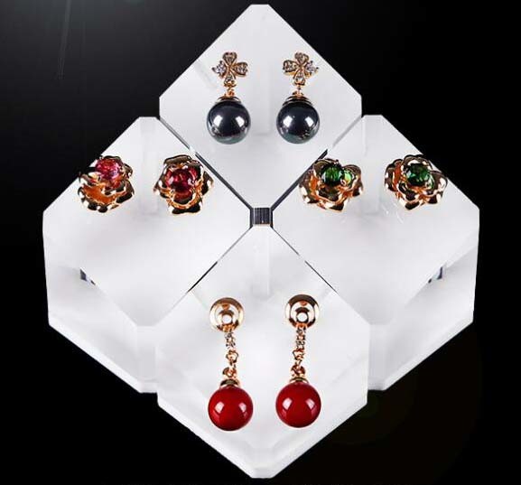 Multifunctional Acrylic Display Stands Engraving Crafts For Rings / Earrings