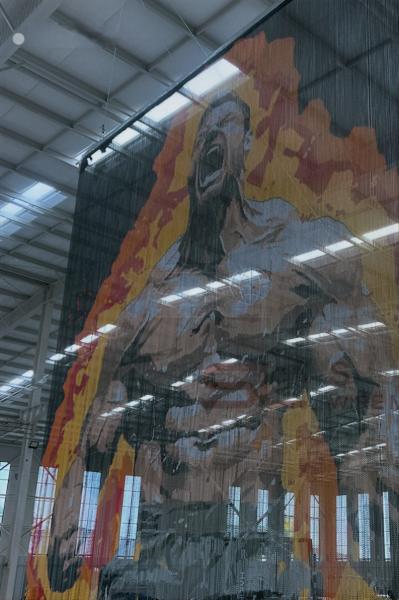 Cortina de cadena de aluminio decorativa creativa para instalación de muebles y arte, diseño de malla metálica personalizable ignífuga