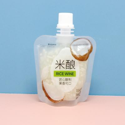 Transparent Clear Beverage Spout Pouch Plastic Liquid Juice Drink Packaging Plastic Bag