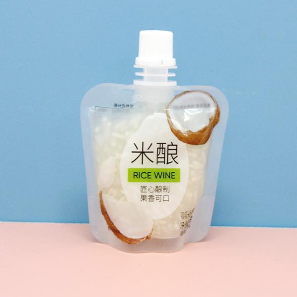 Transparent Clear Beverage Spout Pouch Plastic Liquid Juice Drink Packaging Plastic Bag