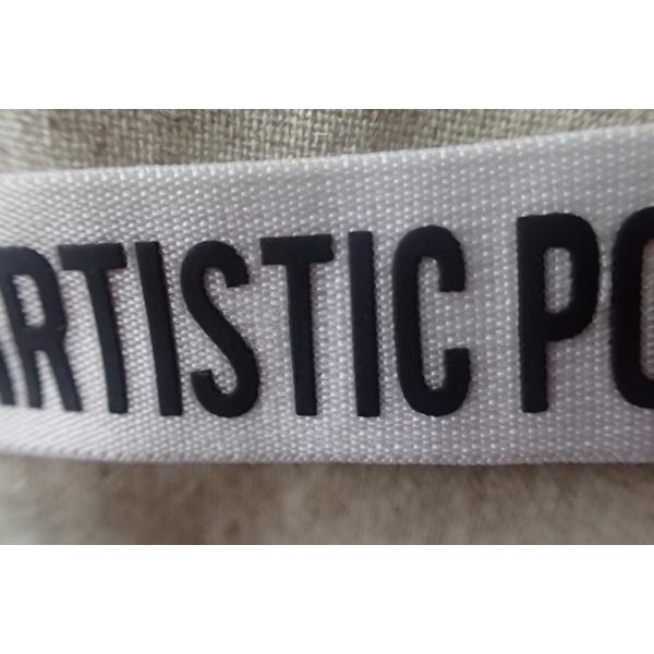 Ярлык печатания экрана силикона ленты/логотип 3Д стикеров шелковой ширмы белый