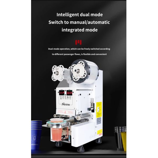 High Speed Electric Automatic Plastic Paper Cup Sealing Machine For Cup Packing