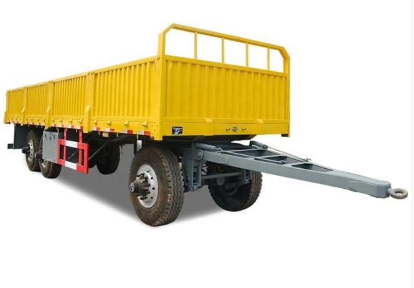 Steel Drawbar Design Full Trailer For Heavy-Duty Cargo And Wood Transportation Needs