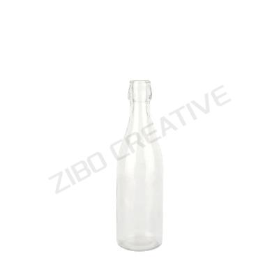 Flint Round Glass Water Bottle 500ml Swing Top For Juice 389g CY-804